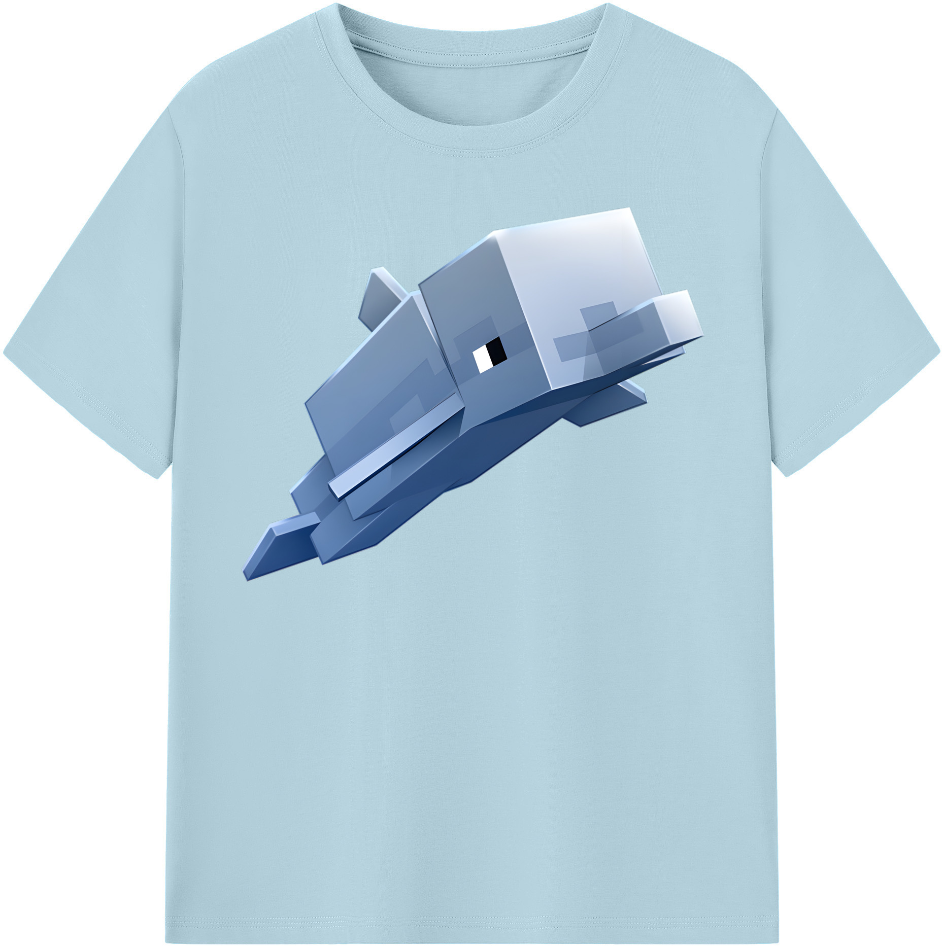 （画像用） マインクラフト ブロックの世界 Minecraft MC Block world 綿100％半袖Tシャツ（フロントプリント）
